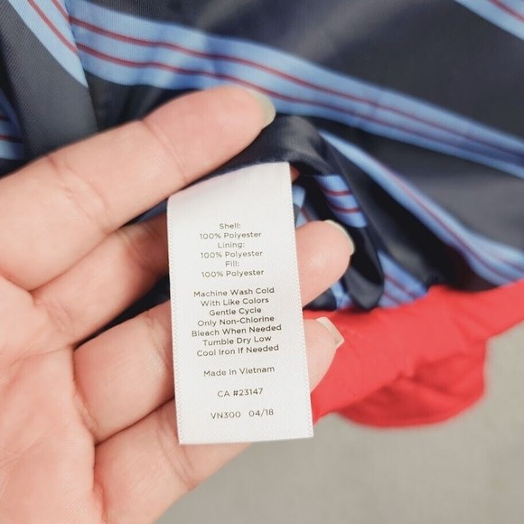 Talbots Jacket Womens XSmall Red Quilted Military Coat Fully Lined Cabincore - Picture 7 of 12